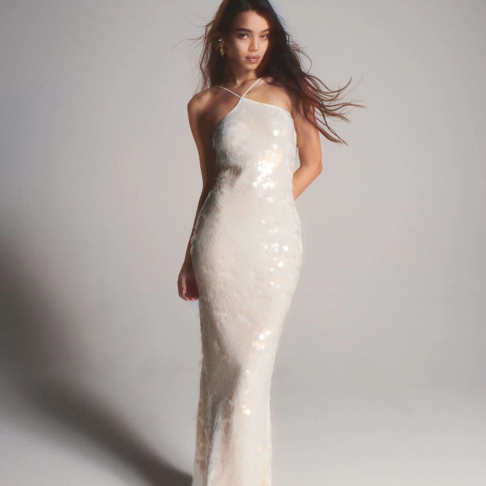 Rat and Boa Sequin Dress